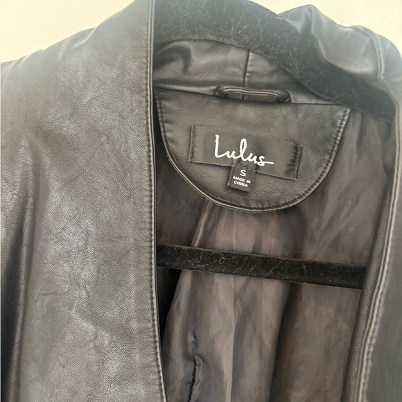 Lulu's Black faux Leather Jacket - Picture 3 of 4